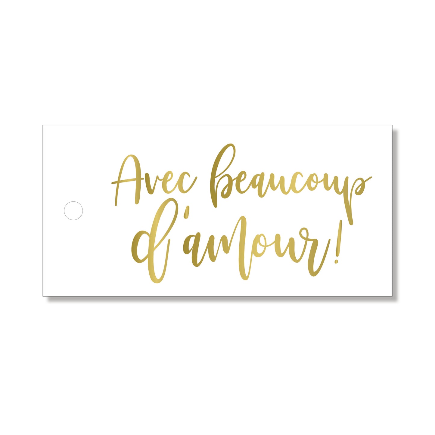 Lot de 6 étiquettes "avec beaucoup d'amour" gold