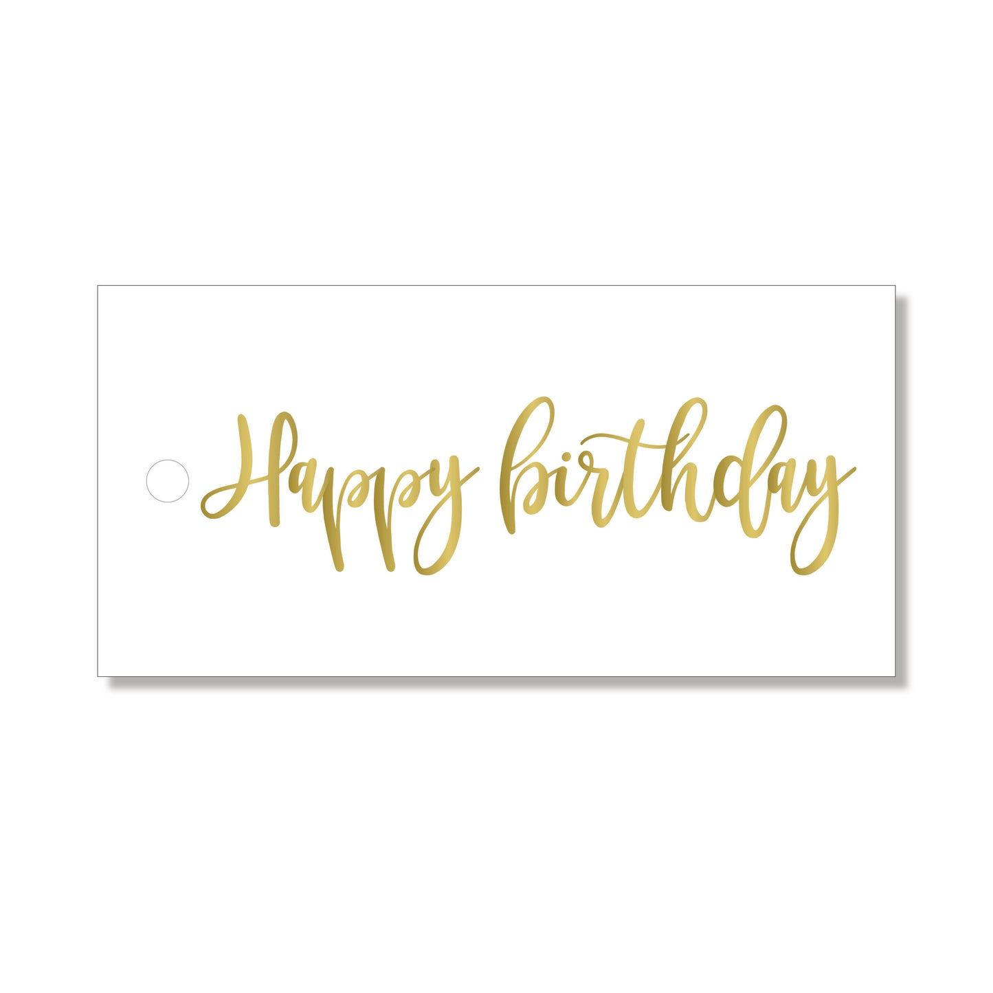 Lot de 6 étiquettes "happy birthday" gold