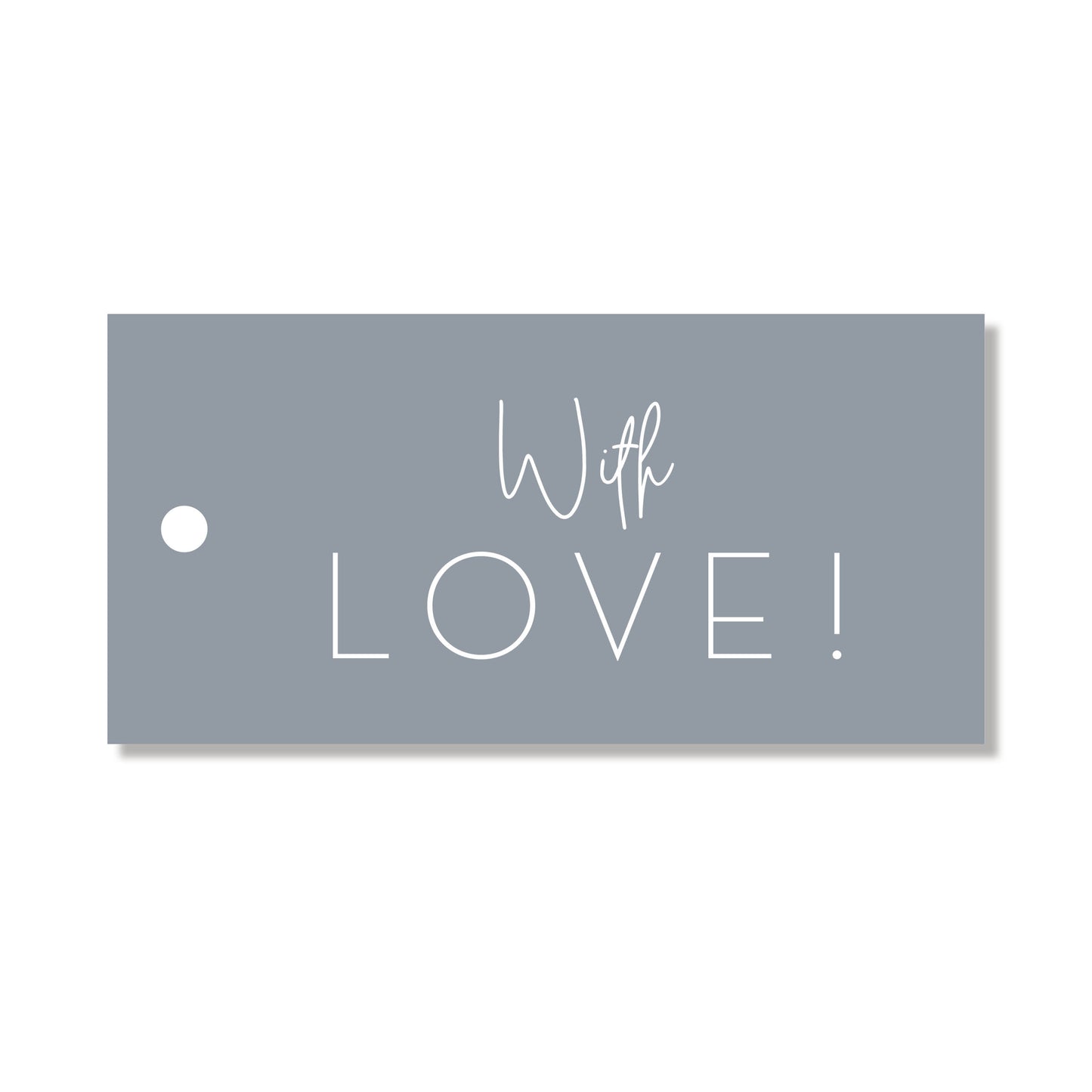 LOT DE 6 ÉTIQUETTES CADEAUX "WITH LOVE" BLEU CLAIR - Seven Paper