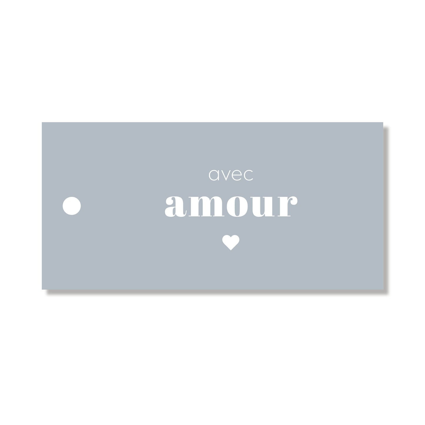 LOT DE 6 ÉTIQUETTES CADEAUX "AVEC AMOUR" BLEU - Seven Paper