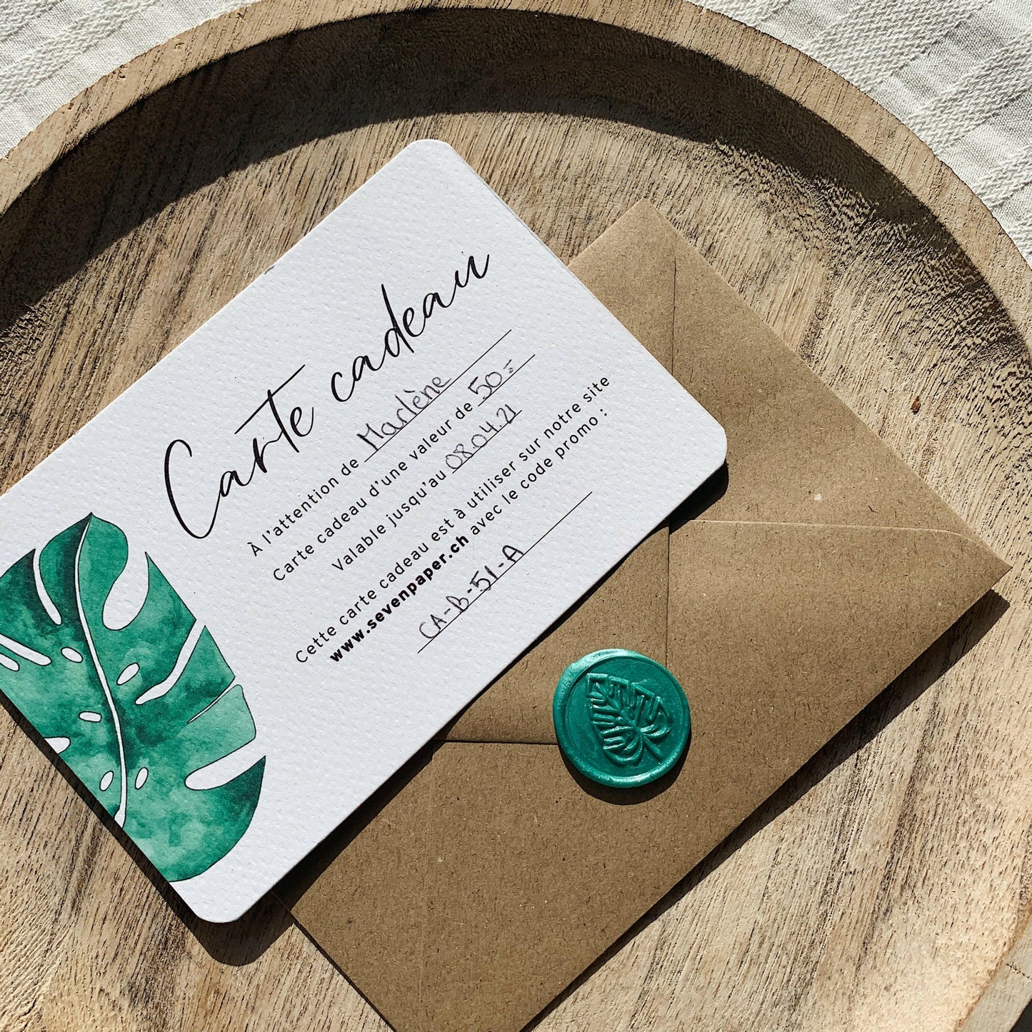 CARTE CADEAU - SEVEN PAPER