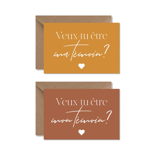 HOCHZEITSKARTEN-ANFRAGE „MEIN ZEUGE“ ZIEGEL