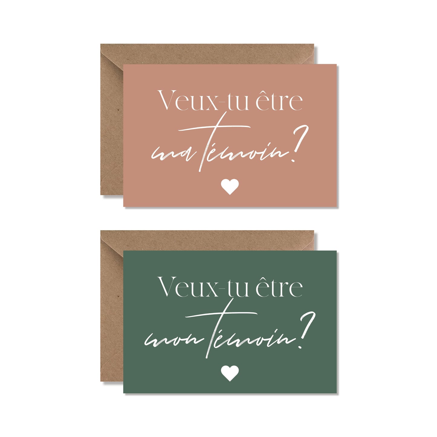 HOCHZEITSKARTEN-ANFRAGE „MEINE ZEUGE“ GRÜN