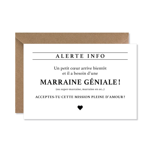 Carte grossesse demande - marraine ‘alerte info’