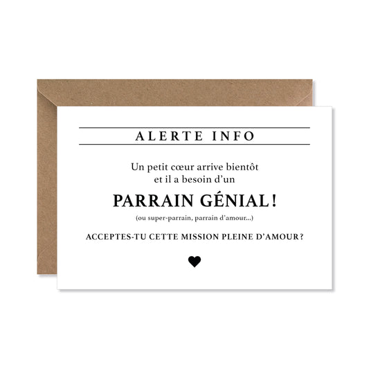 Carte grossesse demande - parrain ‘alerte info’