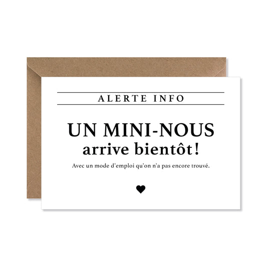 Carte annonce grossesse - un mini-nous arrive bientôt !