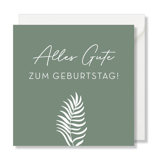 Grusskarte "Alles Gute zum Geburtstag!" grün