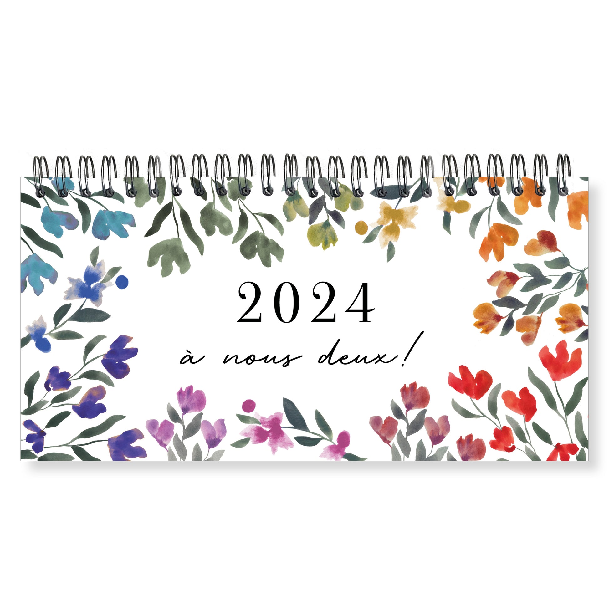 Calendrier 2024, à nous deux ! aquarelle arc-en-ciel – Seven Paper