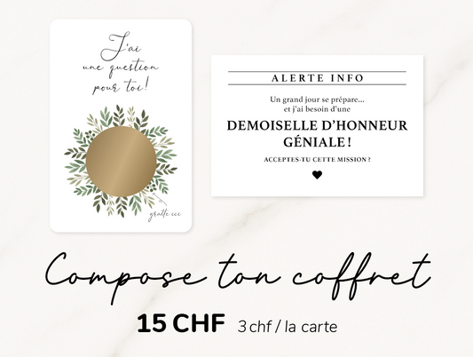 Coffret 5 cartes demande mariage