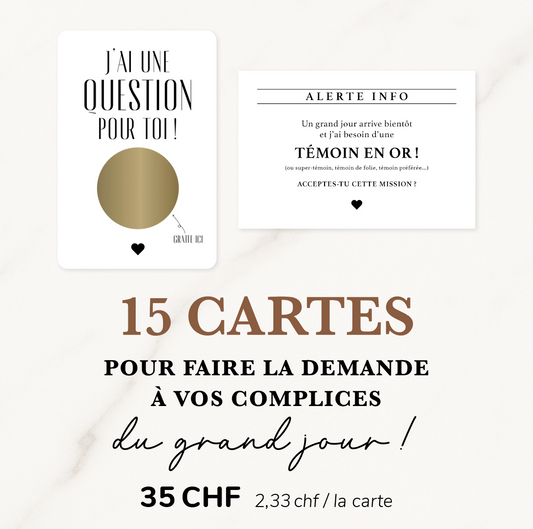 Coffret 15 cartes demande mariage