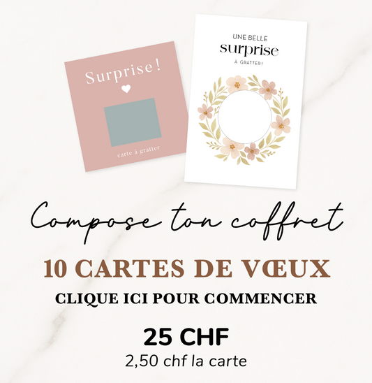 Coffret 10 cartes à gratter