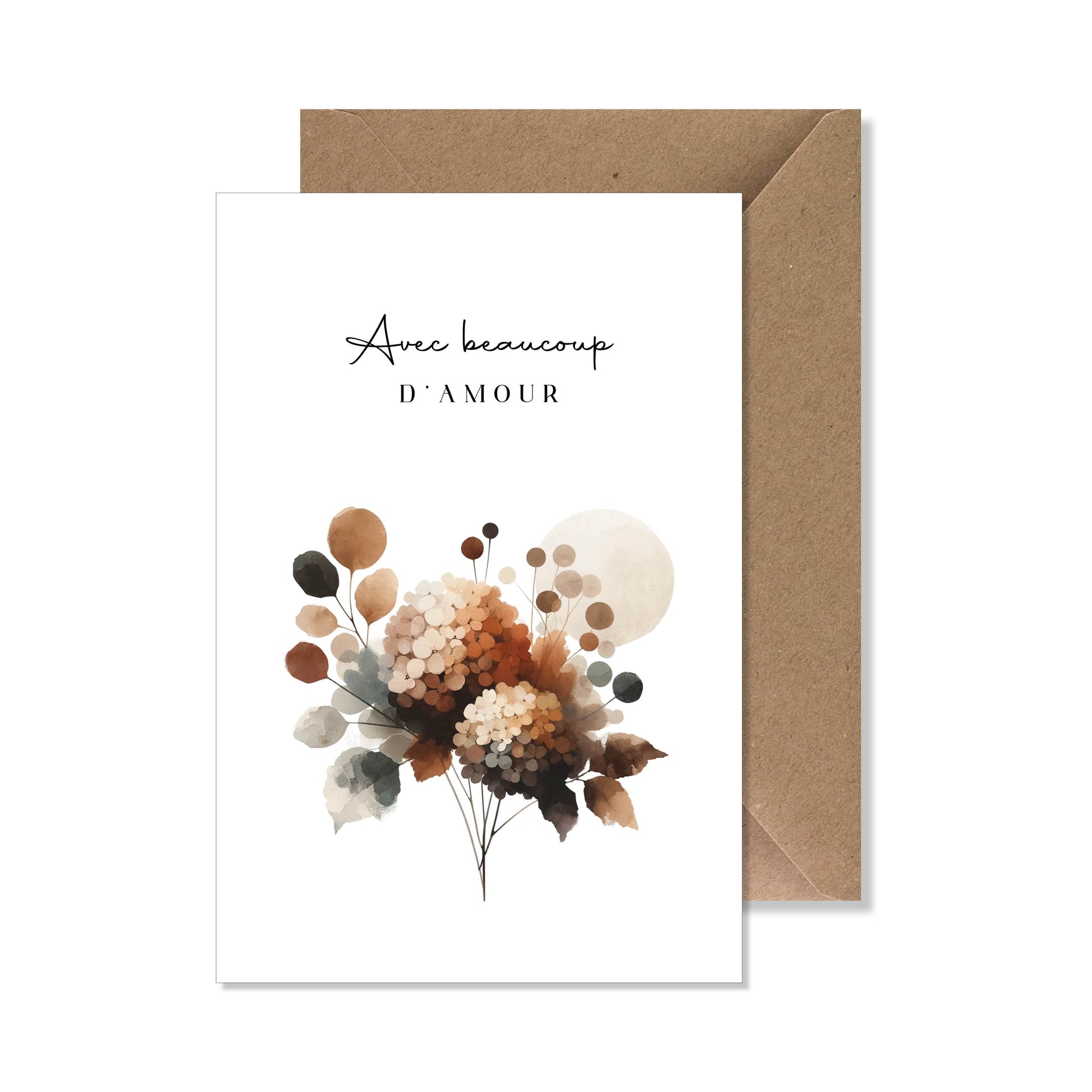 Carte A6 Amour fleurs