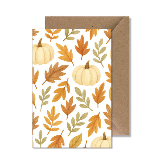 Carte de vœux A6 "courges"  illustration