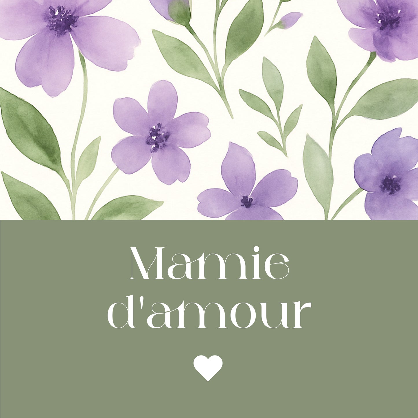Box mamie d’amour – Une annonce pleine d’émotion, lilas et vert
