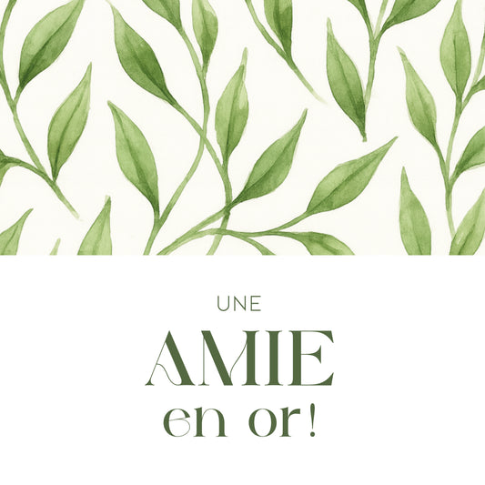 Box amie en OR – Tendresse en feuilles