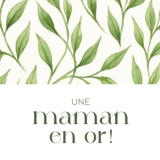 Box maman en OR – Tendresse en feuilles