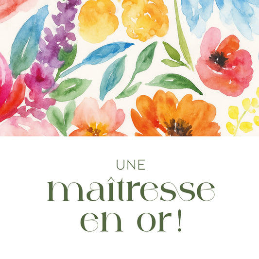 Box maîtresse en OR – Cœur fleuri