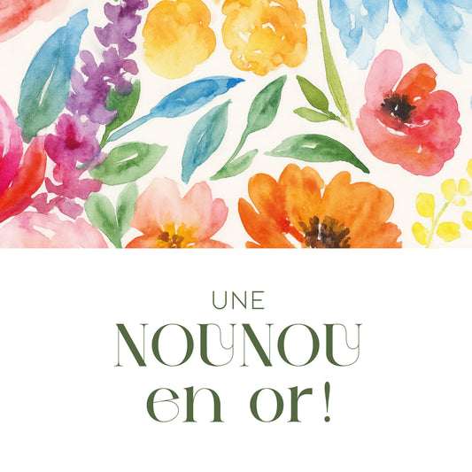 Box nounou en OR – Cœur fleuri