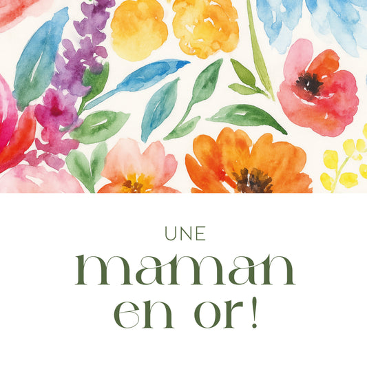 Box maman en OR – Cœur fleuri