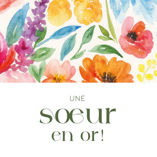 Box sœur en OR – Cœur fleuri