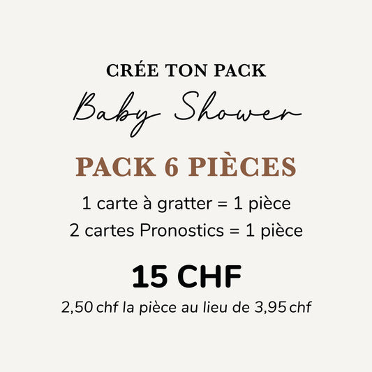 Coffret 6 pièces Baby Shower