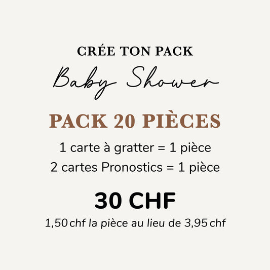 Coffret 20 pièces Baby Shower