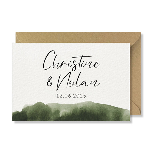 Save the date - Olive Green