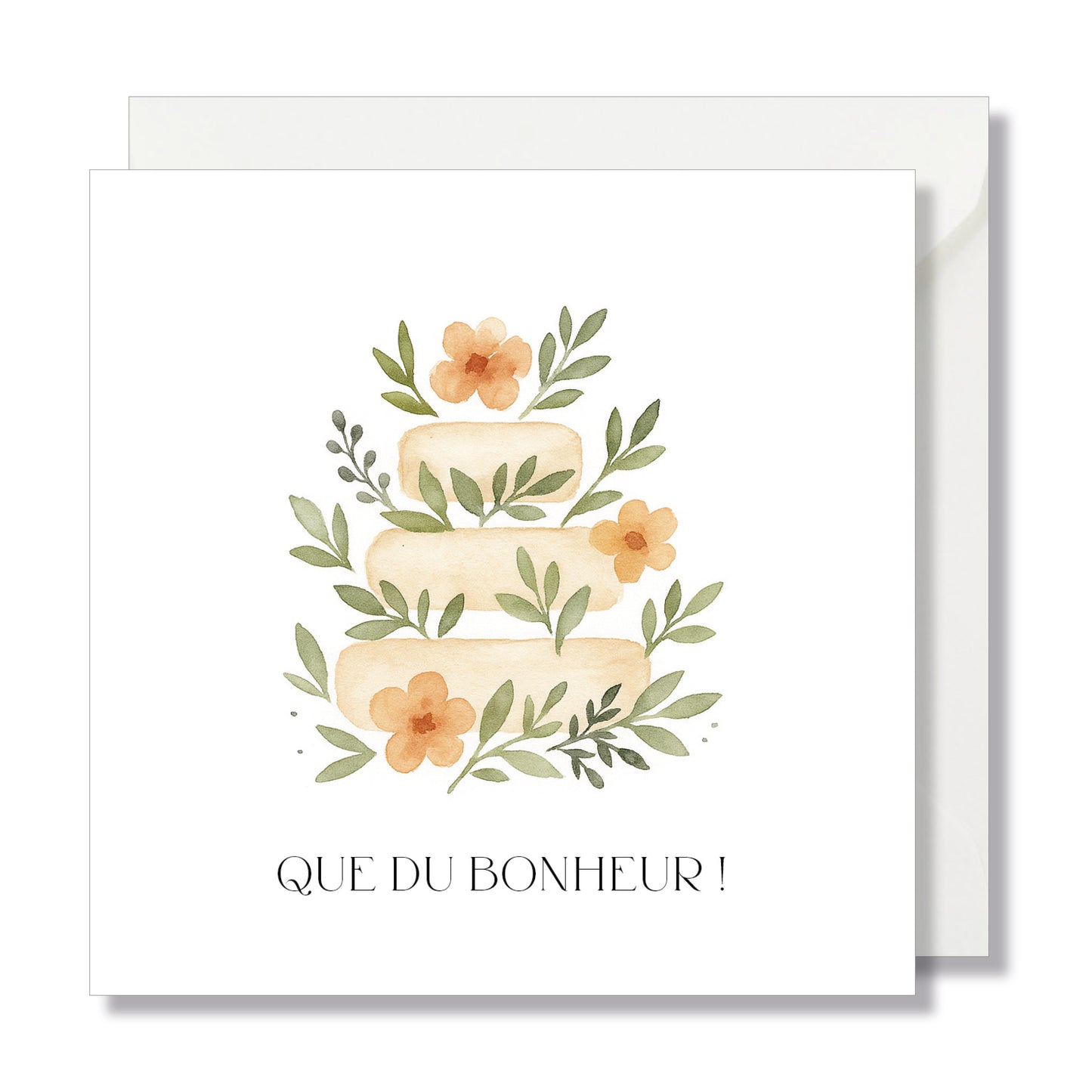 Aquarell-grüne "alles Gute zum Geburtstag" quadratische Grußkarte