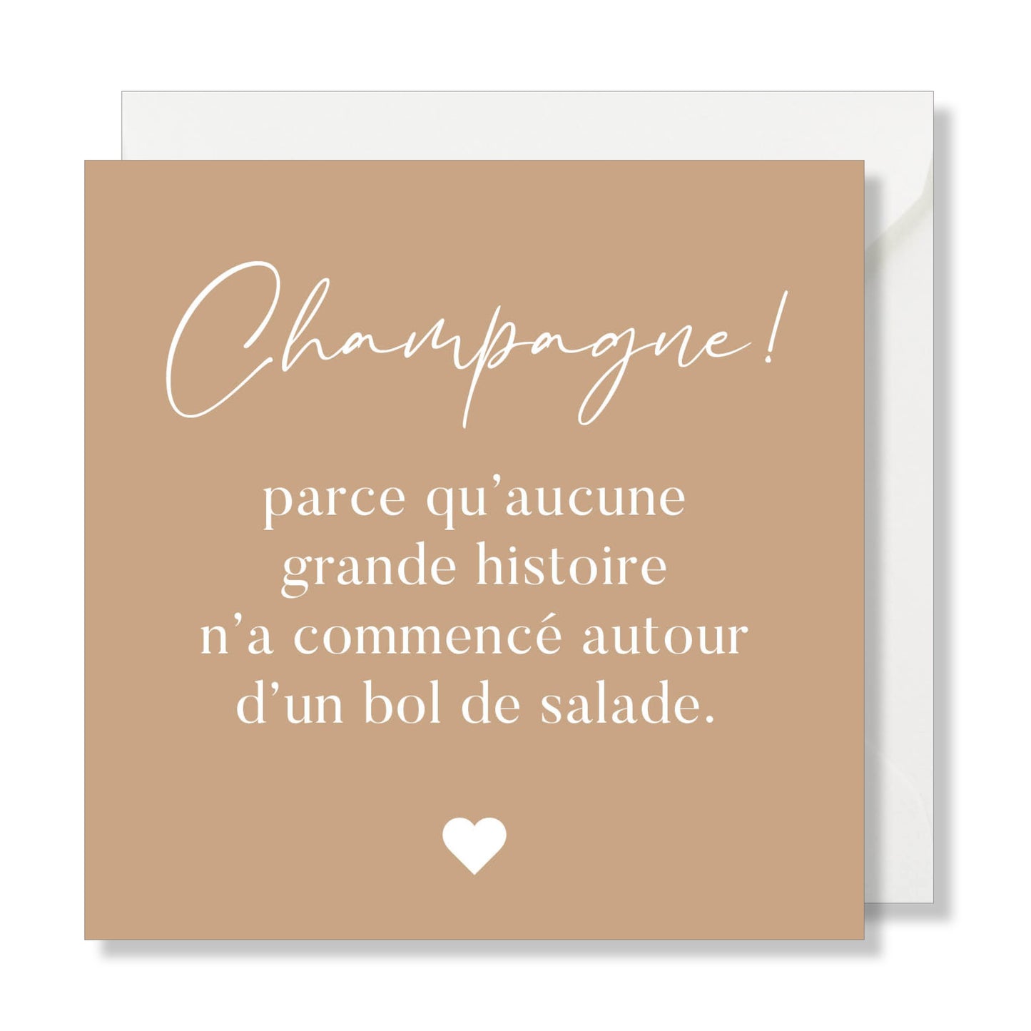 Carte de vœux carrée "champagne!"