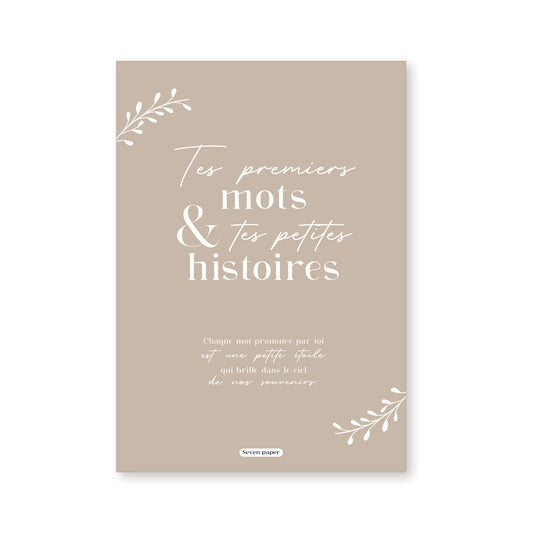 Livre des premiers mots & petites histoires, beige - 32 pages