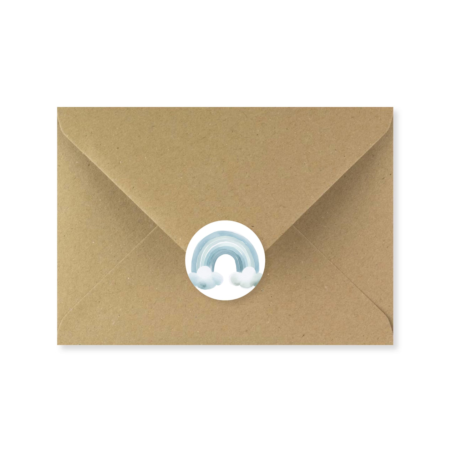 Lot 10 stickers 'arc-en-ciel bleu' 3 cm