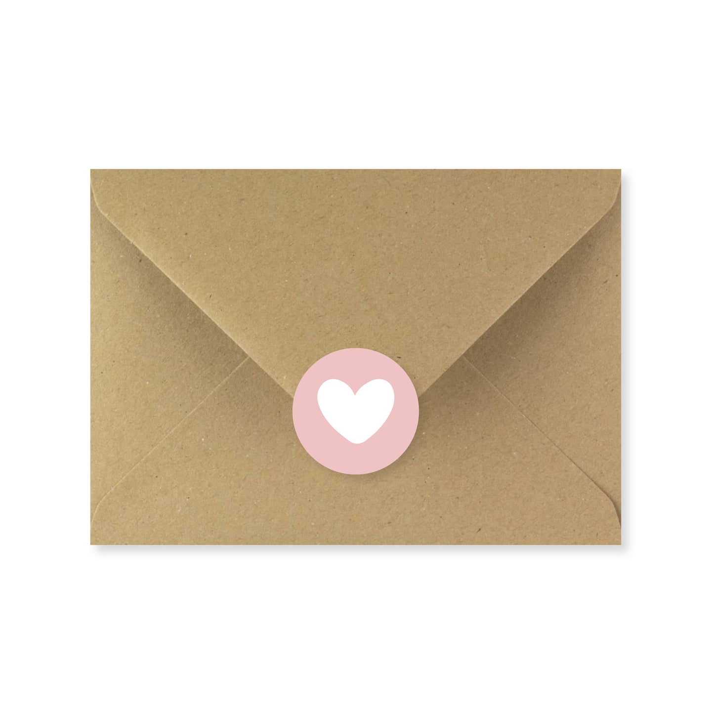 Lot 10 stickers 'cœur rose' 3 cm