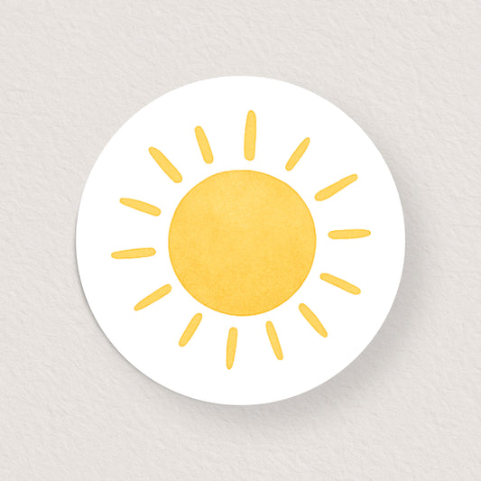 Lot 10 stickers 'soleil' 3 cm
