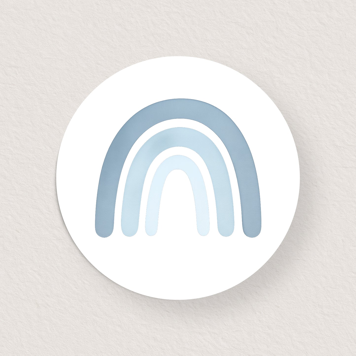 Lot 10 stickers 'arc-en-ciel bleu bébé' 3 cm