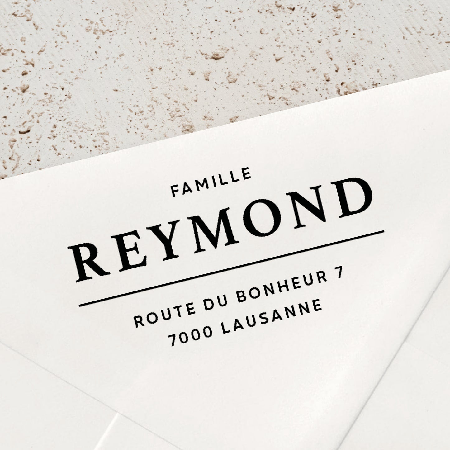 Tampon à personnaliser avec adresse modèle 1