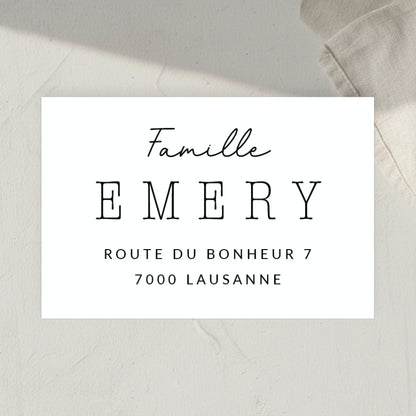Tampon à personnaliser avec adresse modèle 6
