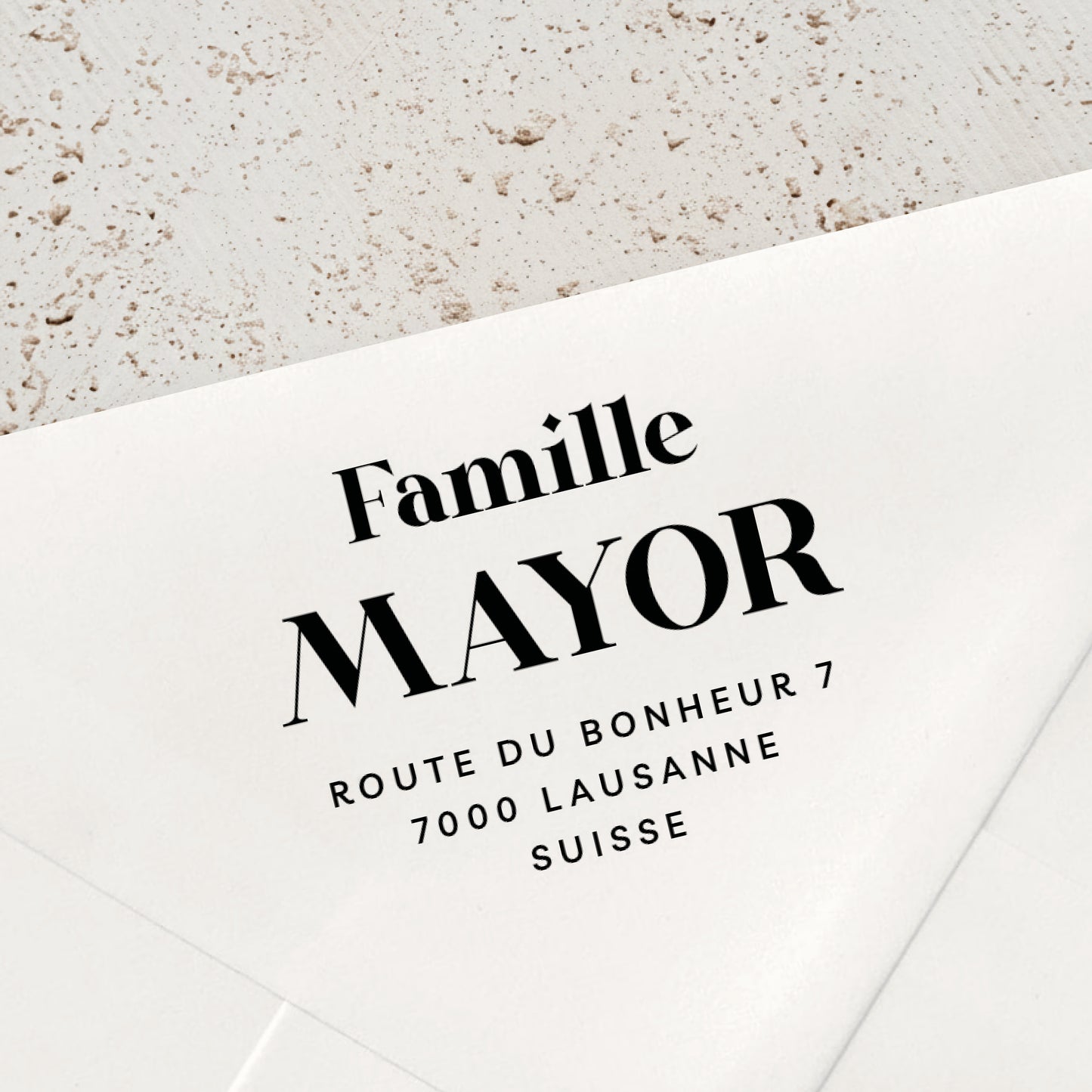 Tampon à personnaliser avec adresse modèle 7