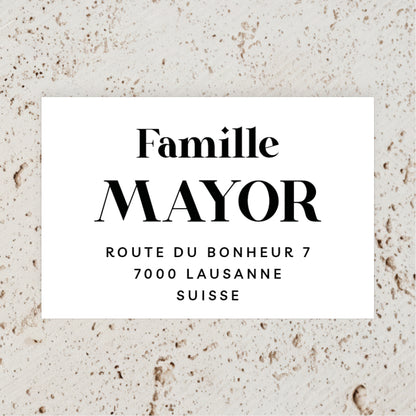 Tampon à personnaliser avec adresse modèle 7