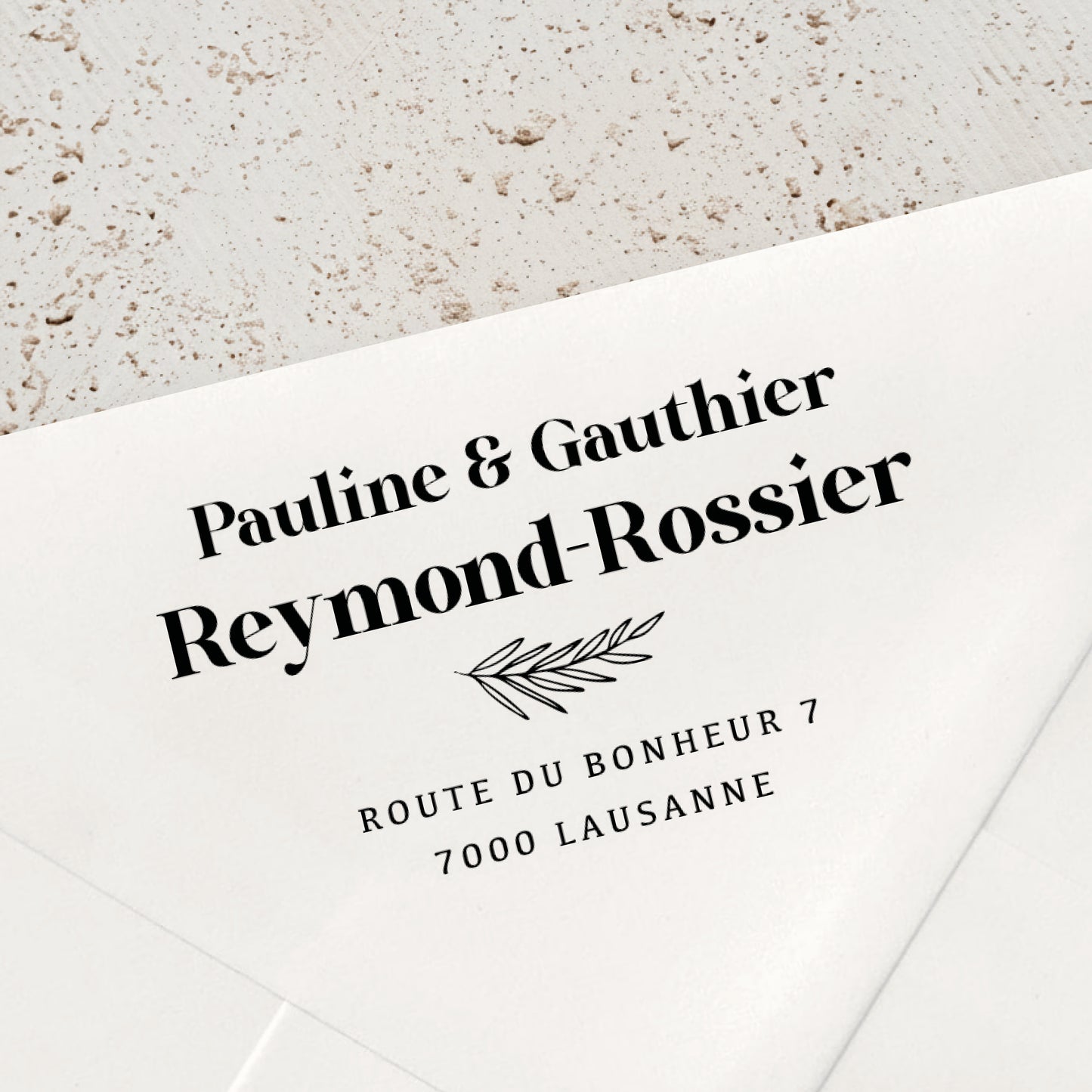 Tampon à personnaliser avec adresse modèle 9