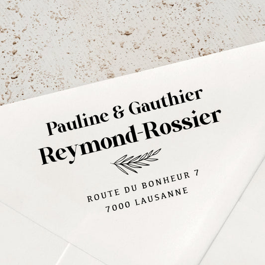 Tampon à personnaliser avec adresse modèle 9