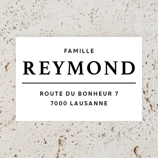 Tampon à personnaliser avec adresse modèle 1