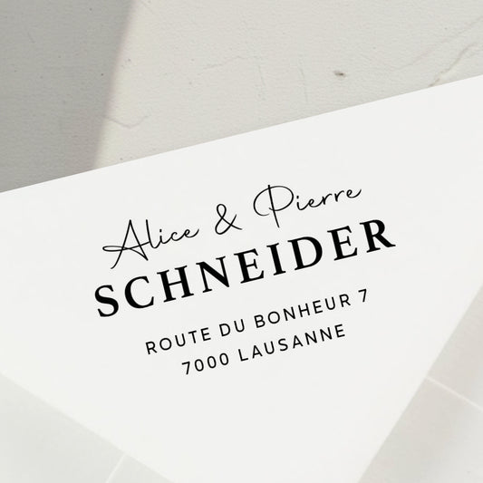 Tampon à personnaliser avec adresse modèle 2