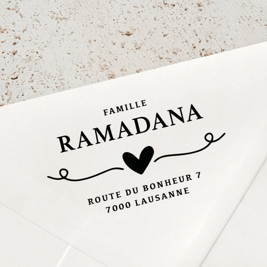 Tampon à personnaliser avec adresse modèle 3