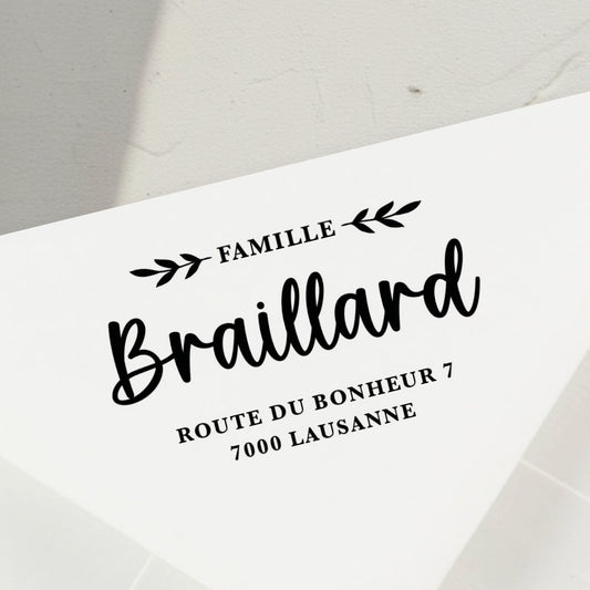 Tampon à personnaliser avec adresse modèle 4