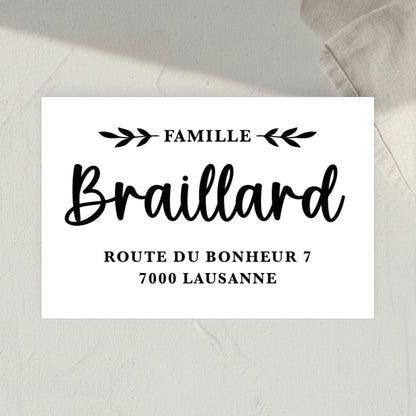 Tampon à personnaliser avec adresse modèle 4