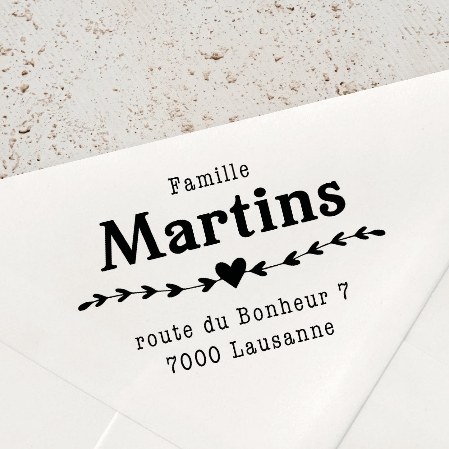 Tampon à personnaliser avec adresse modèle 5