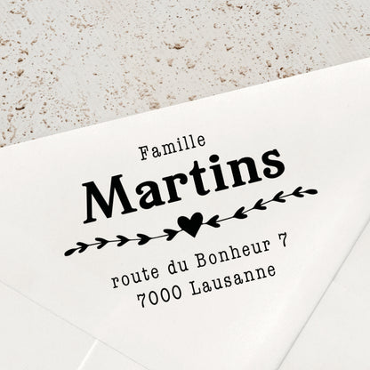Tampon à personnaliser avec adresse modèle 5