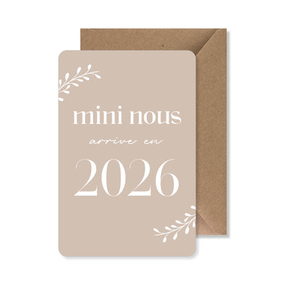 Carte annonce grossesse originale - mini nous 2026