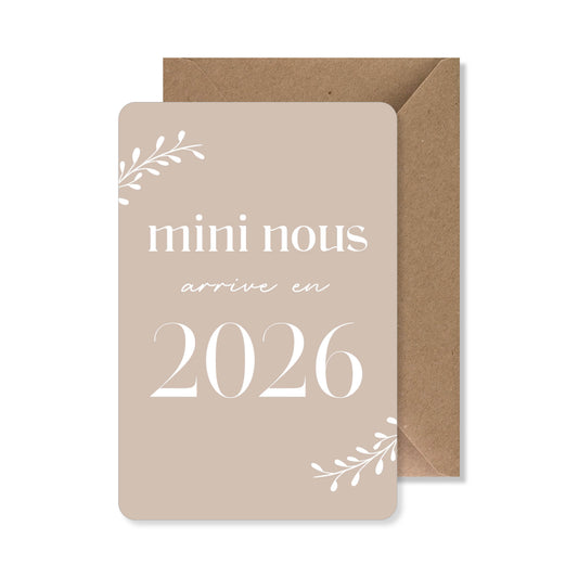 Carte annonce grossesse originale - mini nous 2026