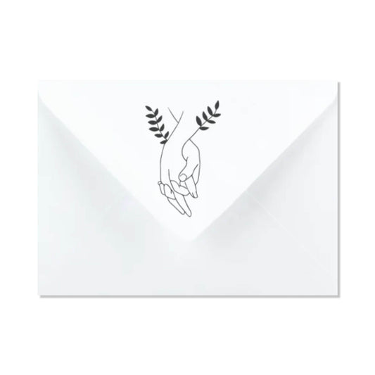 5 enveloppes blanche illustration C6